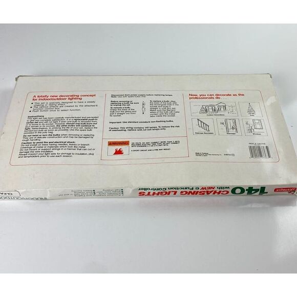 Vtg Joy Brite 6 Variable Function Chaser Christmas Lights 140 ct NOS 63ft CC0756 - Picture 4 of 8